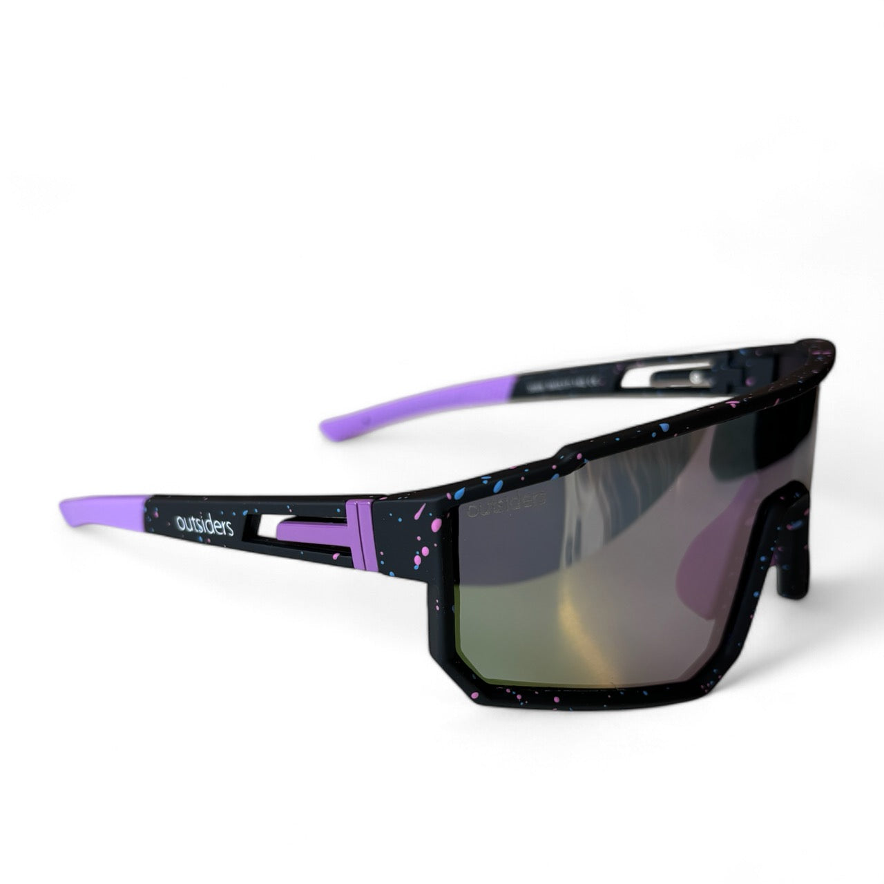 Outsiders Spaced Sunglasses - Black / Purple Speckle