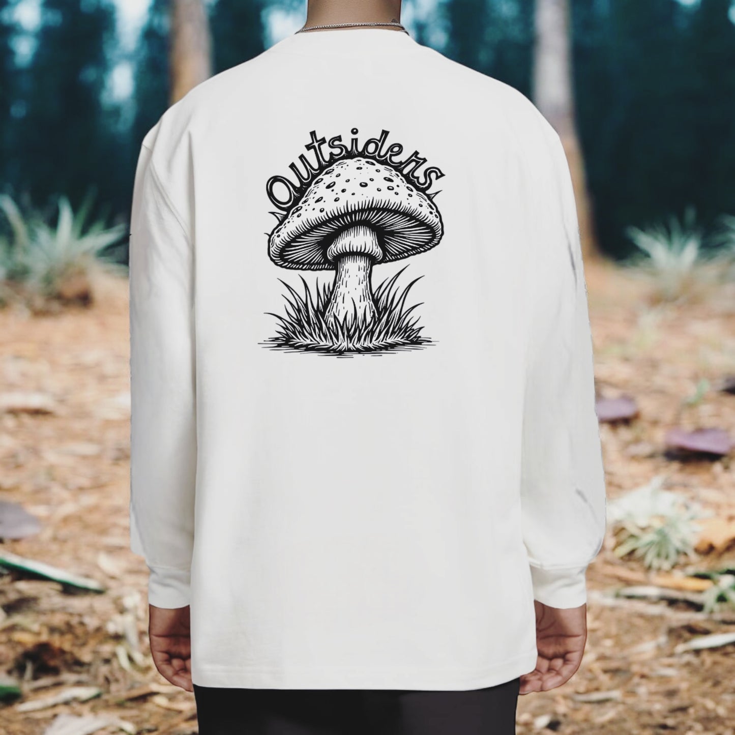 Outsiders Shroom Long Sleeve T-shirt - White