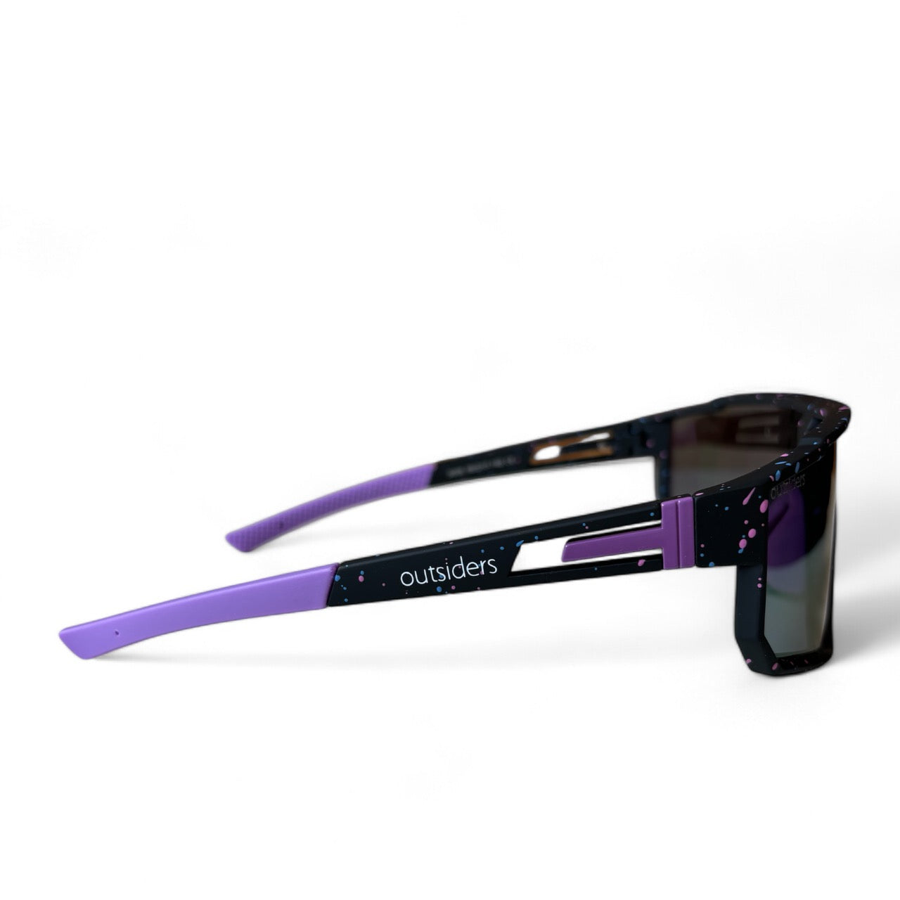 Outsiders Spaced Sunglasses - Black / Purple Speckle