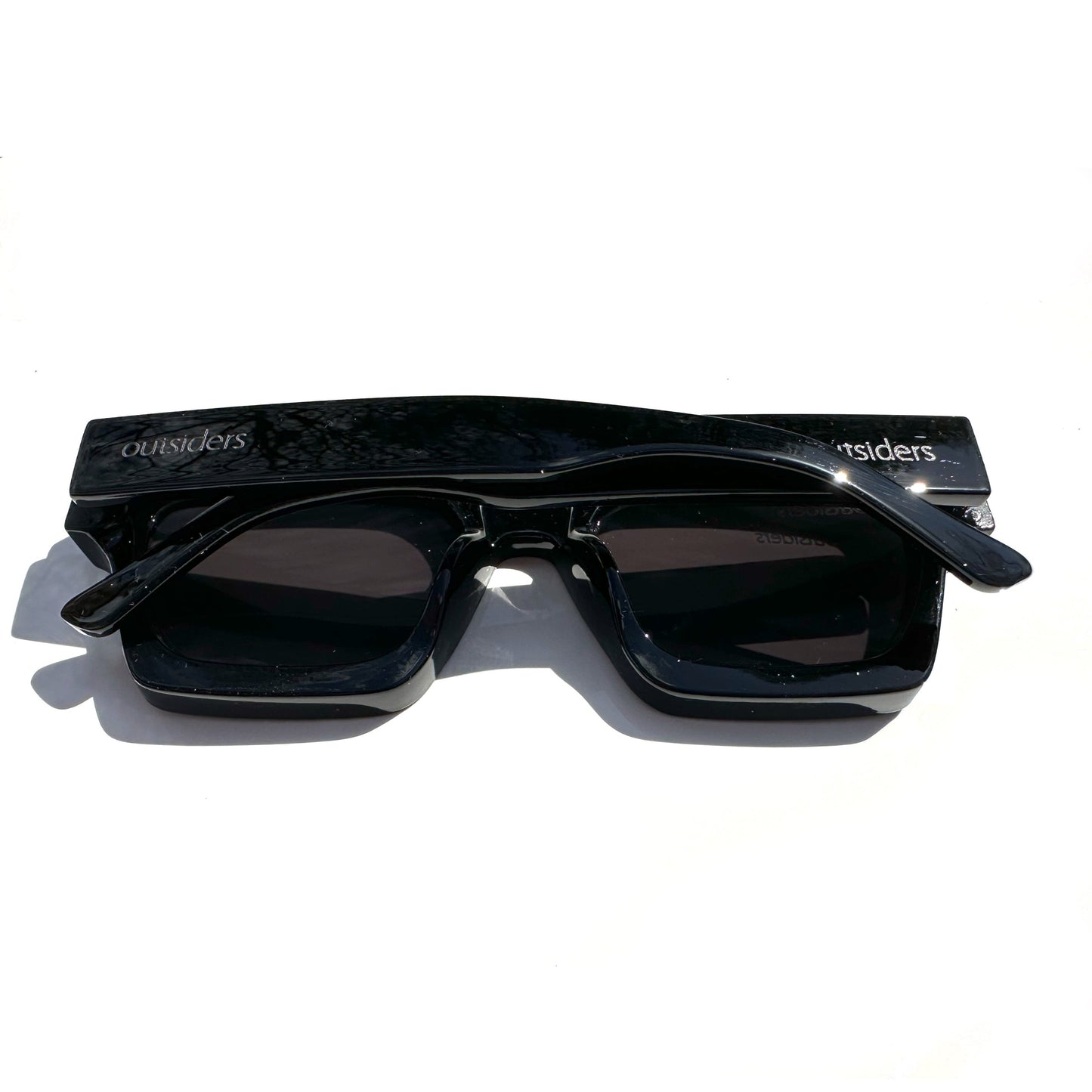 Outsiders Waved Sunglasses - Black