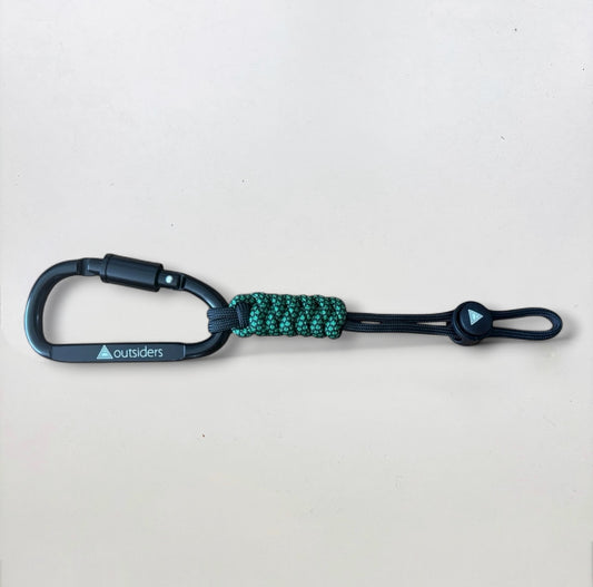 Outsiders Paracord EDC Carabiner - Black / Dragonfly