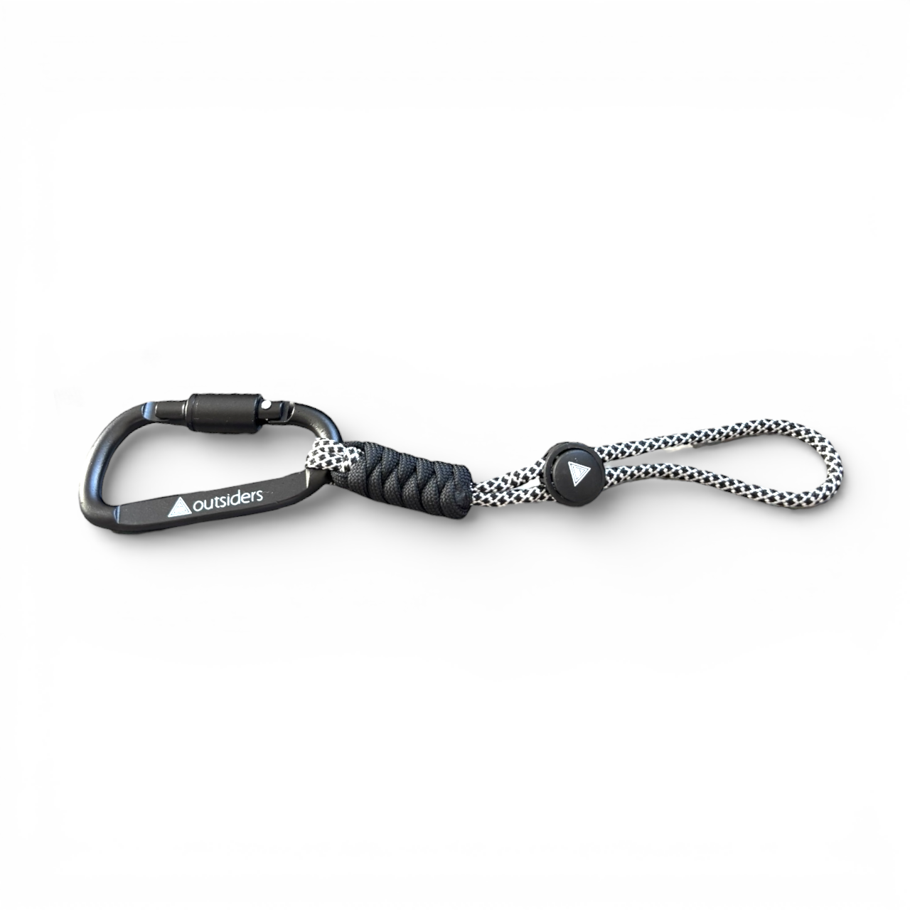 Outsiders Paracord EDC Carabiner - Black / White product image