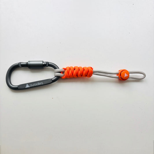 Outsiders Paracord EDC Carabiner - Grey / Orange