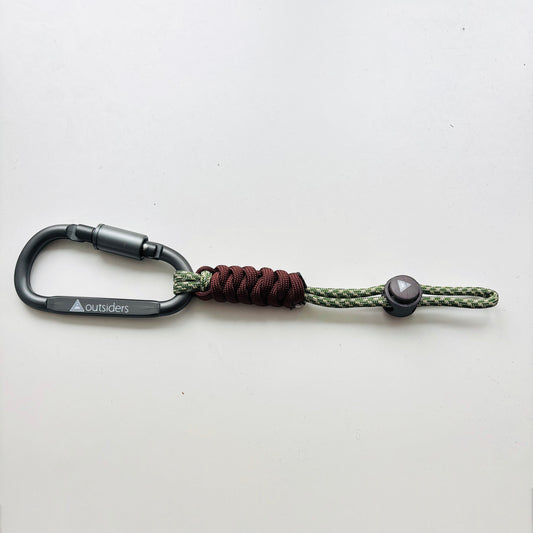 Outsiders Paracord EDC Carabiner - Grey / Green / Brown