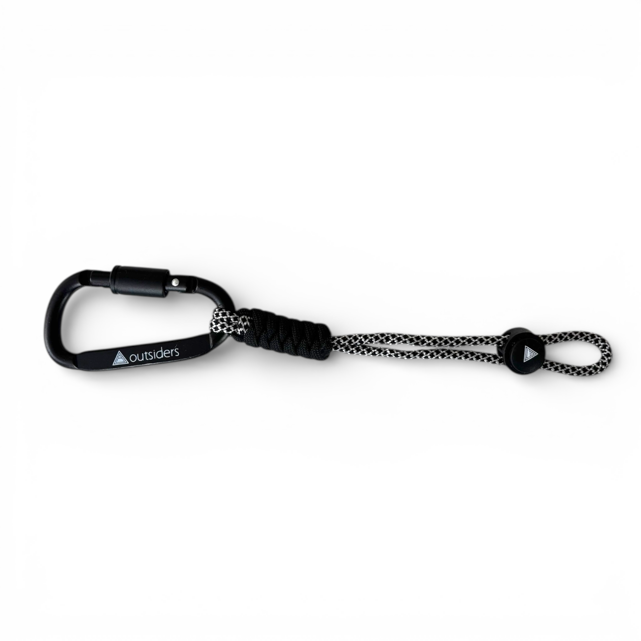 Outsiders Paracord EDC Carabiner - Black / White product image