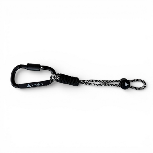 Outsiders Paracord EDC Carabiner - Black / White
