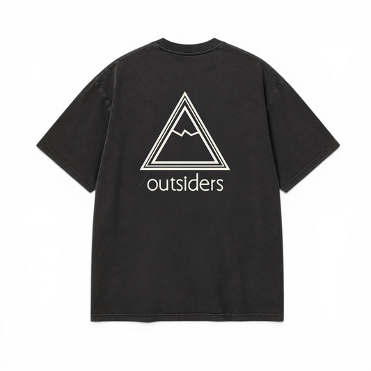 Outsiders Stencil T-shirt - Washed Black