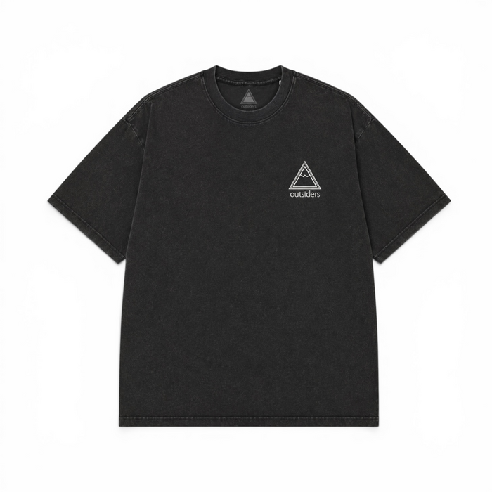Outsiders Stencil T-shirt - Washed Black