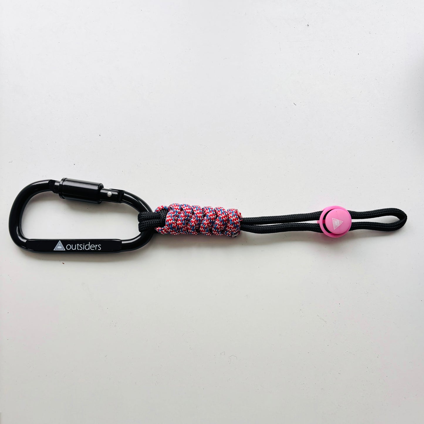 Outsiders Paracord EDC Carabiner - Black / Pink