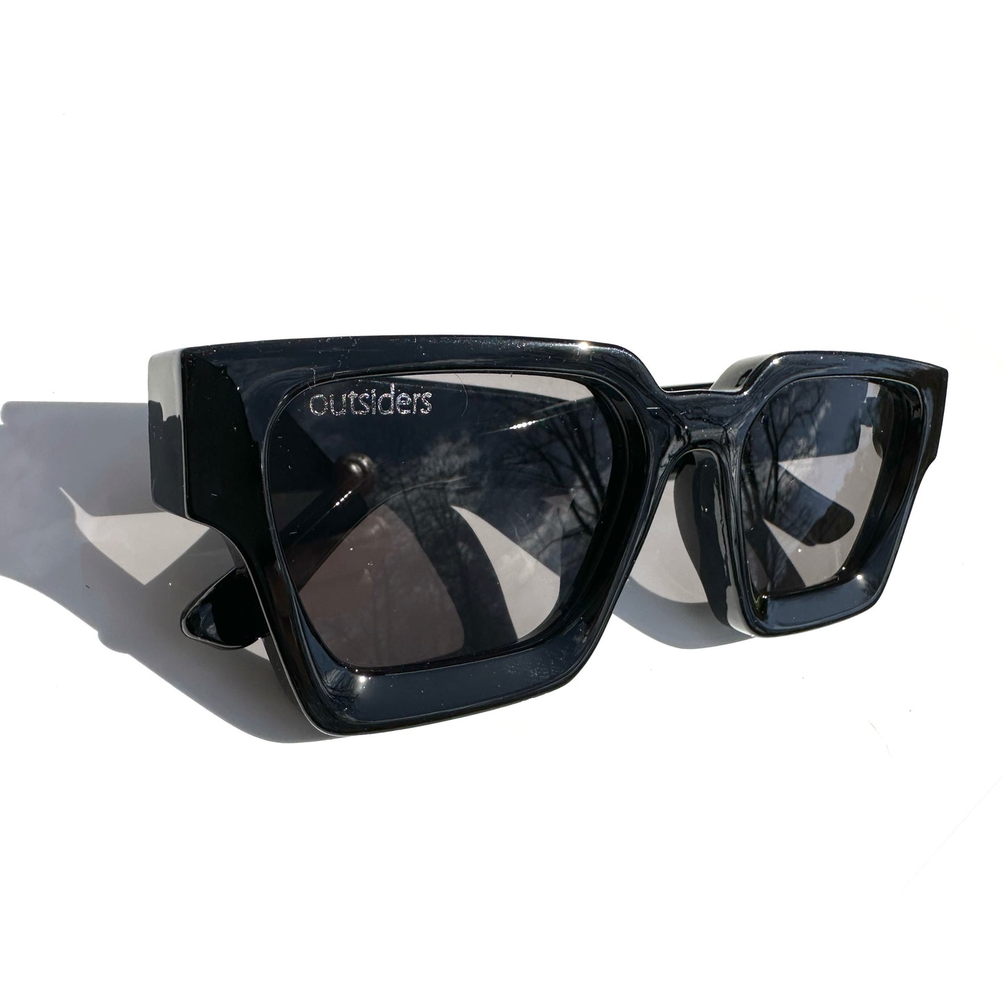 Outsiders Waved Sunglasses - Black
