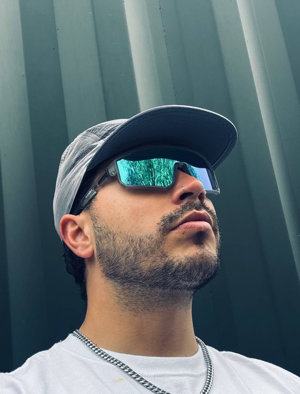 Outsiders Spaced polarised sunglasses worn outside